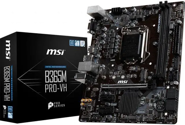 Alt view image 6 of 10 - MSI PRO B365M PRO-VH LGA 1151 (300 Series) Intel B365 SATA 6Gb/s Micro ATX Intel Motherboard