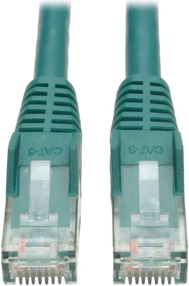 Alt view image 3 of 12 - CAT6 GIGABIT SNAGLESS MOLDED PATCH CABLE (RJ45 M/M) - GREEN, 35-FT.