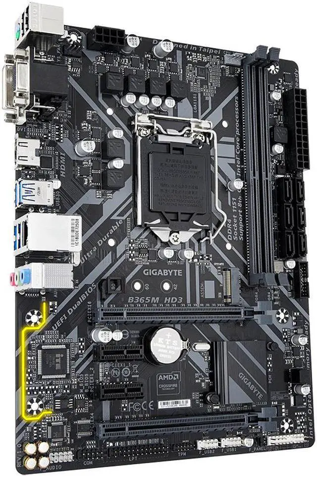 Alt view image 3 of 10 - Gigabyte HD3 Intel B365 LGA 1151 Micro ATX DDR4-SDRAM Motherboard