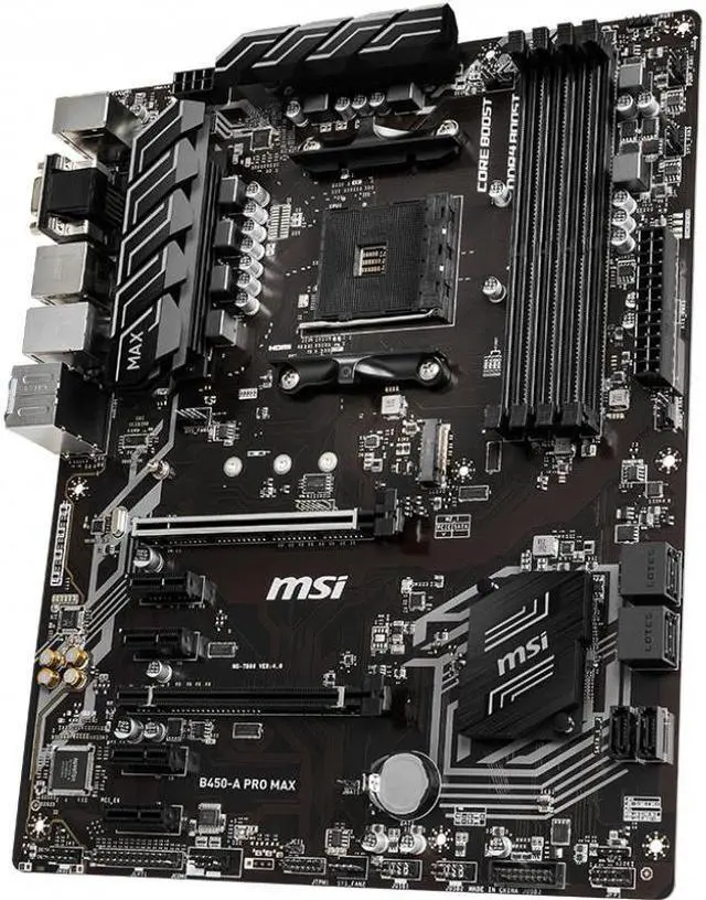 Alt view image 8 of 11 - MSI PRO B450-A PRO MAX AM4 AMD B450 SATA 6Gb/s ATX AMD Motherboard