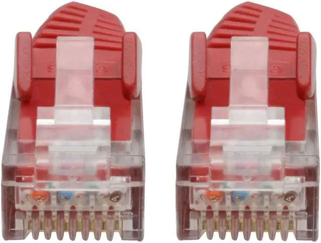 Alt view image 7 of 20 - Tripp Lite N201-06N-RD Premium Cat6 Gigabit Snagless Molded Utp Patch Cable, 24 Awg, 550 Mhz/1 Gbps (Rj45 M/M) , Red, 6 In. - Patch Cable - Rj-45 (M) To Rj-45 (M) - 5.9 In - Utp - Cat 6 - Ieee 802.3A