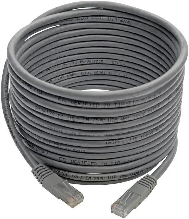 Alt view image 9 of 18 - Tripp Lite Premium N200-020-GY RJ-45 Patch Network Cable