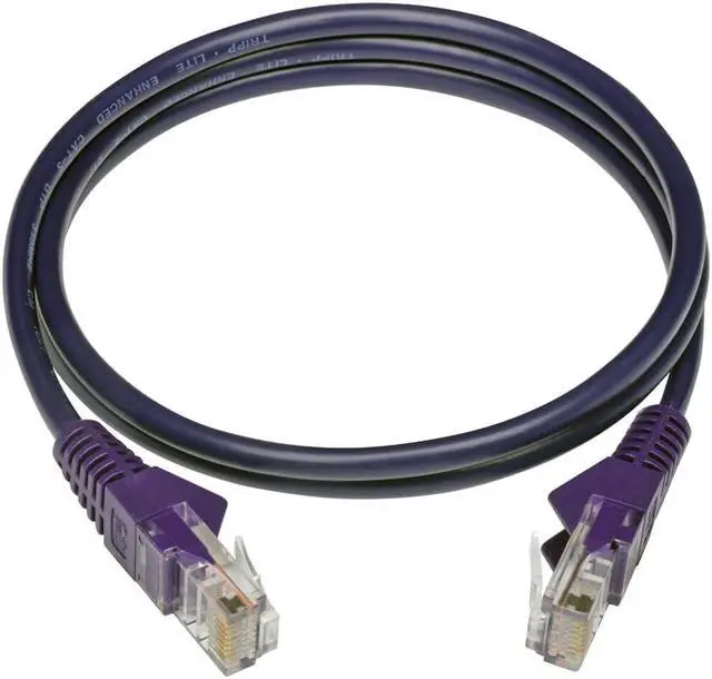 Alt view image 4 of 19 - Cat5e 350 Mhz Snagless Molded Utp Patch Cable (Rj45 M/M), Purple, 3 Ft.
