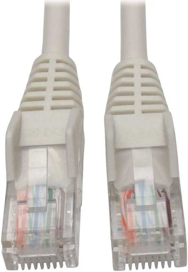 Alt view image 10 of 17 - Tripp Lite N001-015-WH Cat5E 350 Mhz Snagless Molded Utp Patch Cable (Rj45 M/M) , White, 15 Ft. - Patch Cable - Rj-45 (M) To Rj-45 (M) - 15 Ft - Utp - Cat 5E - Ieee 802.3Ab/Ieee 802.5 - Molded, Snagl