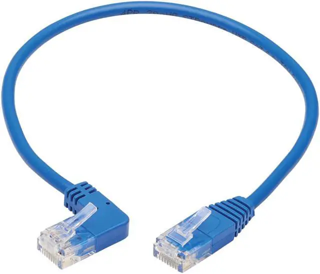 Alt view image 7 of 13 - TRIPP LITE N204-S01-BL-LA LEFT-ANGLE CAT6 GIGABIT MOLDED SLIM UTP ETHERNET CABLE (RJ45 LEFT-ANGLE M TO RJ4