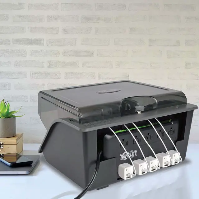 Alt view image 15 of 20 - Tripp Lite 10-Outlet Surge Protector Power Strip 6 ft. Cord 2880 Joules Black (TLP1006B)