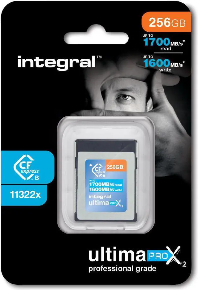 Alt view image 2 of 2 - 256GB Integral Ultima Pro X2 CFexpress Memory Card 11322X Speed 1700/1600 MB/sec Read/Write