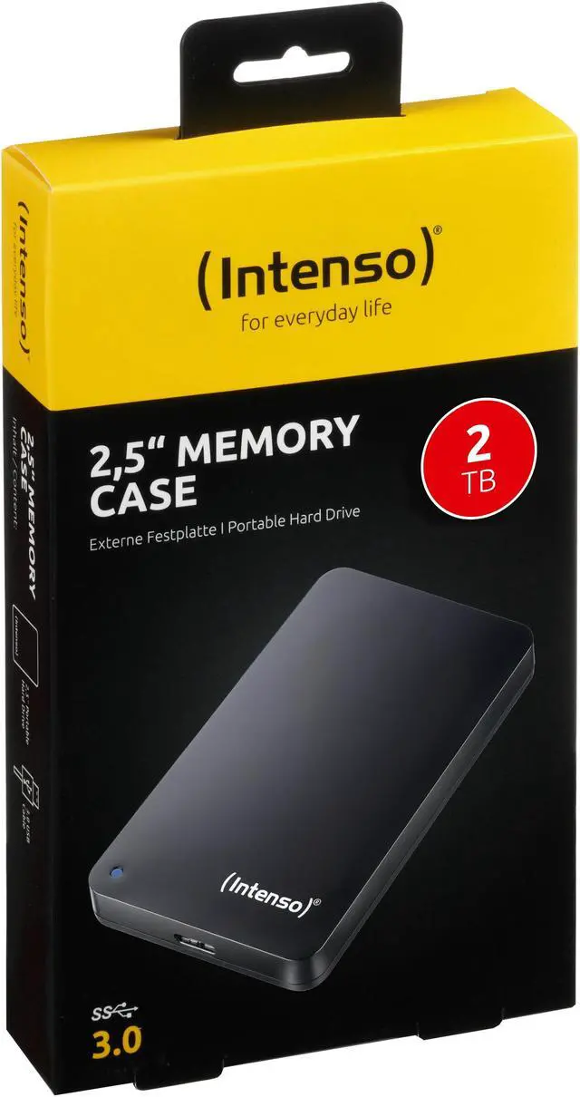 Alt view image 6 of 9 - Intenso 2TB Portable Hard Drive USB 3.0 Model 6021580 Black
