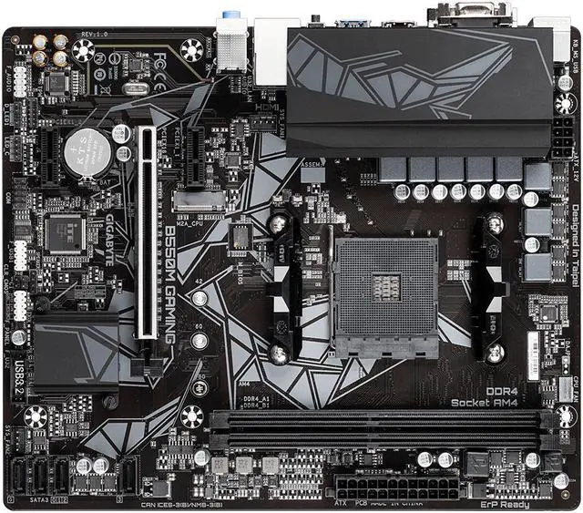 Alt view image 2 of 8 - Gigabyte B550M Gaming AMD B550 Motherboard Socket AM4