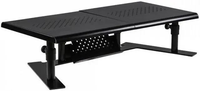 Alt view image 15 of 20 - Allsop Dual Monitor Stand Steel 32"Wx14"Dx6-1/10"-8-2/5" Black 31883
