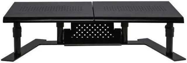 Alt view image 14 of 20 - Allsop Dual Monitor Stand Steel 32"Wx14"Dx6-1/10"-8-2/5" Black 31883