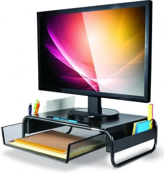 Alt view image 5 of 15 - Allsop 32166 Metal Art Organizer 5 Monitor Stand, Black
