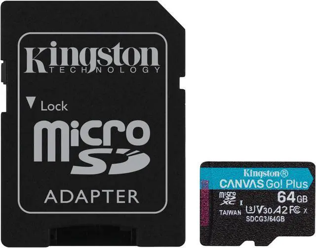 Alt view image 5 of 17 - Kingston Canvas Go! Plus 64 Gb Class 10/Uhs-I (U3) Microsdxc