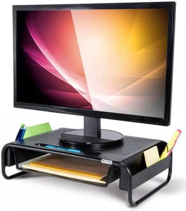 Alt view image 4 of 15 - Allsop 32166 Metal Art Organizer 5 Monitor Stand, Black