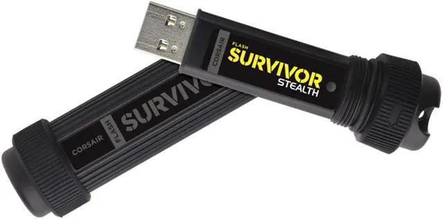 Alt view image 3 of 8 - 1TB Corsair Survivor USB3.0 Type-A Flash Drive - Black