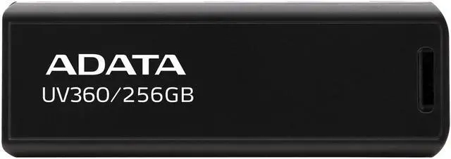 Alt view image 3 of 5 - 256GB AData UV360 USB3.2 Flash Drive Black w/ Sliding USB Connector