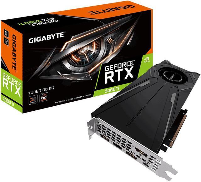 Alt view image 17 of 17 - GIGABYTE NVIDIA GeForce RTX 2080 TI TURBO OC 11GB (Rev. 2.0) GDDR6 HDMI/3DisplayPort/USB Type-C PCI-Express Video Card