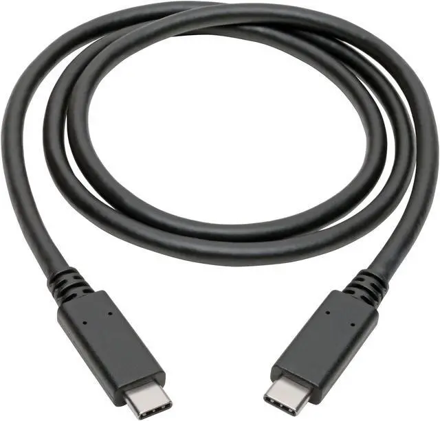 Alt view image 4 of 9 - Tripp Lite U420-003-5A USB-C to USB-C Cable (M/M) - 3.1, 5 Gbps, 5A Rating, Thunderbolt 3 Compatible, 3 ft.