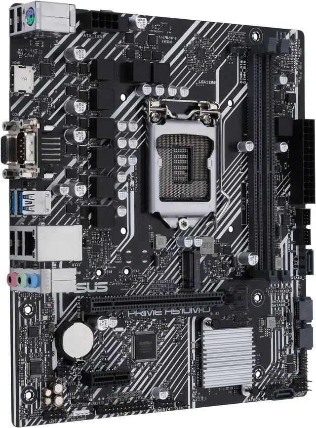Alt view image 2 of 12 - ASUS PRIME H510M-D Intel H510 LGA 1200 Micro ATX DDR4-SDRAM Motherboard