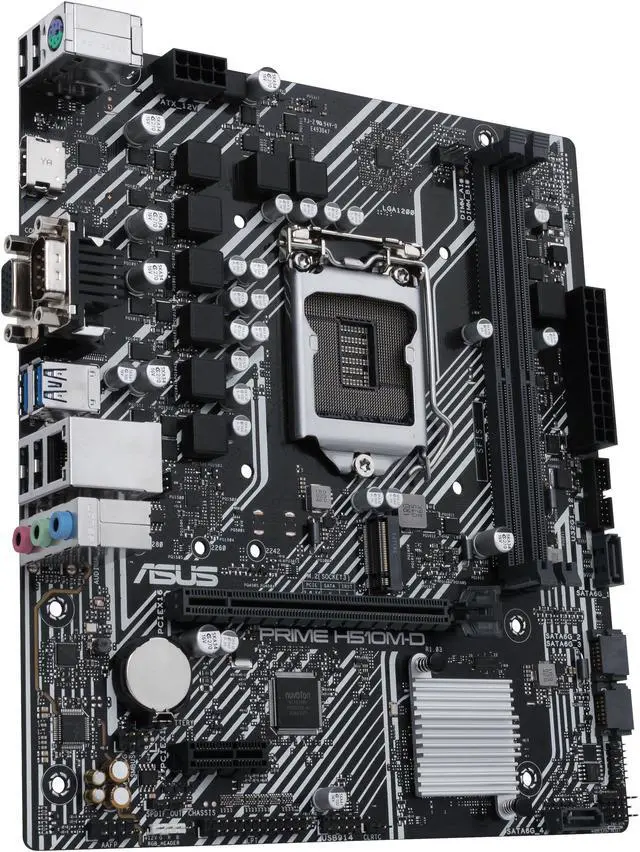 Alt view image 4 of 12 - ASUS PRIME H510M-D Intel H510 LGA 1200 Micro ATX DDR4-SDRAM Motherboard