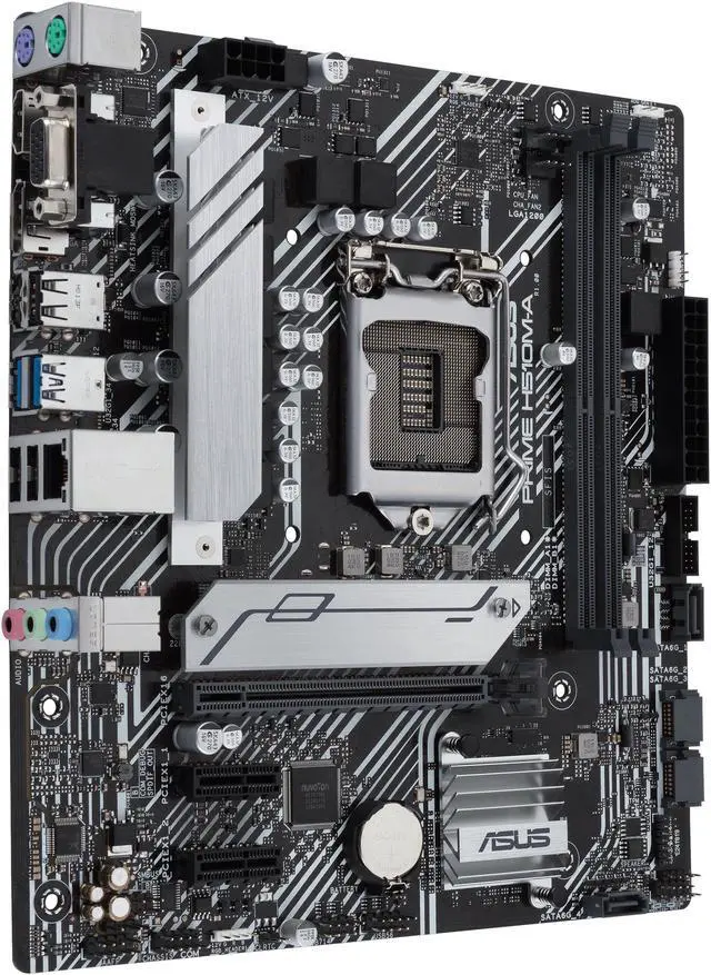 Alt view image 2 of 9 - ASUS PRIME H510M-A LGA 1200 Intel H510 SATA 6Gb/s Micro ATX Intel Motherboard