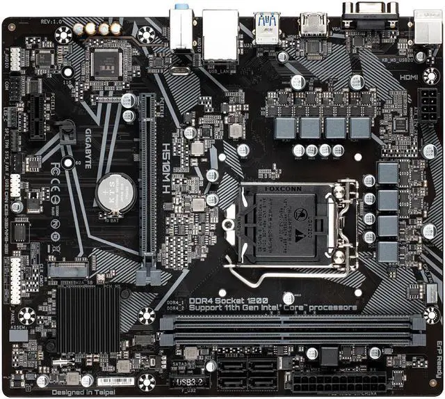 Alt view image 2 of 7 - Gigabyte H510M H Intel H510 Express LGA 1200 Micro ATX DDR4-SDRAM Motherboard