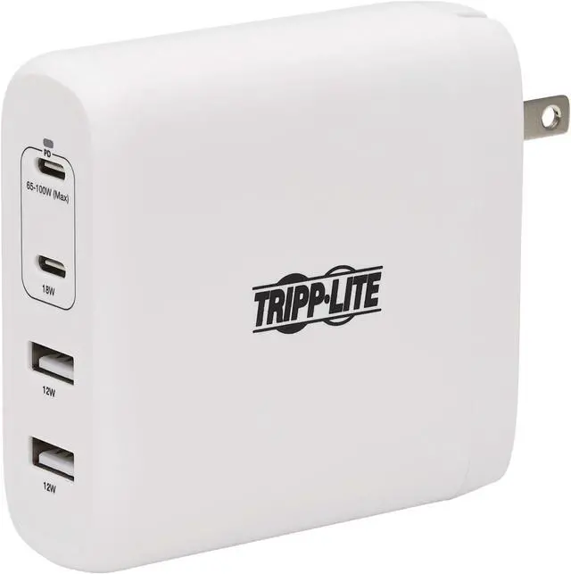 Alt view image 3 of 13 - Tripp Lite USB C Wall Charger 4Port Compact 100W PD3.0 White U280W04100C2G
