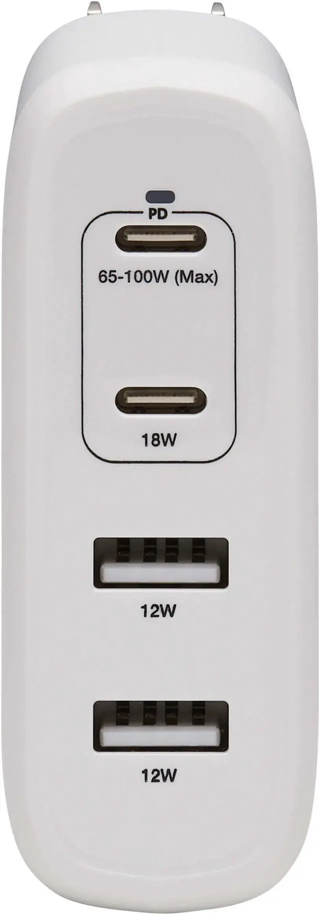 Alt view image 7 of 13 - Tripp Lite USB C Wall Charger 4Port Compact 100W PD3.0 White U280W04100C2G