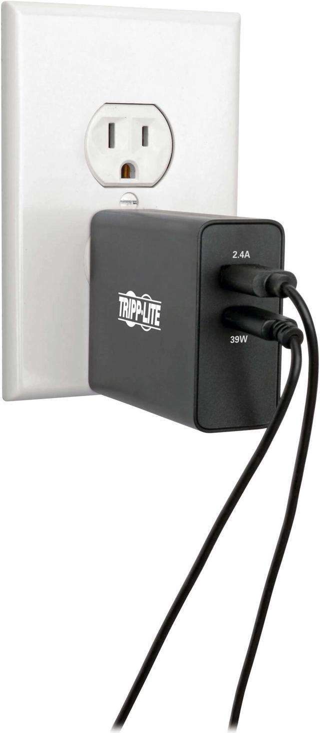 Alt view image 13 of 18 - USB WALL CHARGER DUAL PORT USB TYPE C & USB TYPE A W PD CHARGING