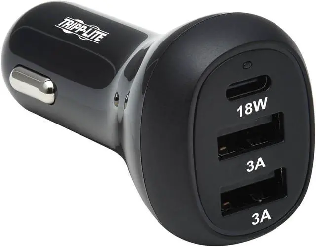 Alt view image 8 of 17 - Tripp Lite 3-Port 36W Auto Adapter U280C0336W1B