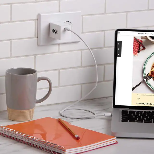Alt view image 13 of 16 - Tripp Lite 60W Compact USB-C Wall Charger - GaN Technology USB-C Power Delivery 3.0