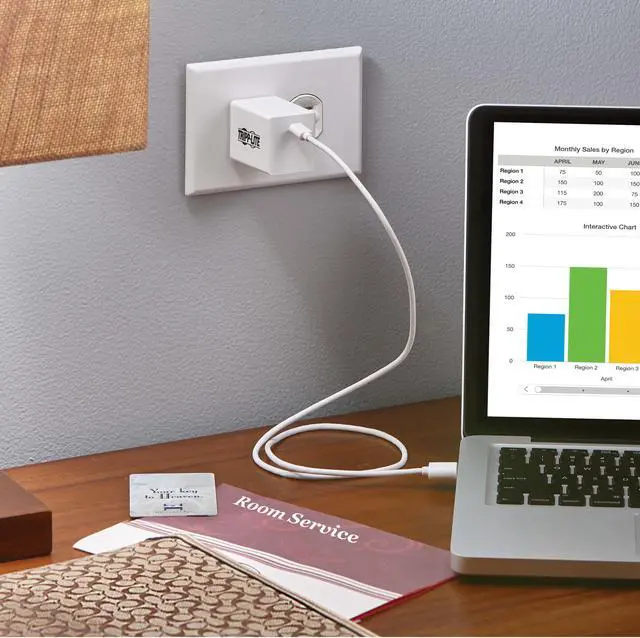Alt view image 11 of 16 - Tripp Lite 60W Compact USB-C Wall Charger - GaN Technology USB-C Power Delivery 3.0