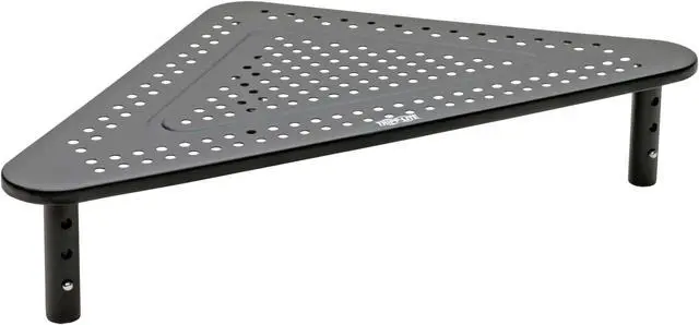 Alt view image 9 of 17 - Tripp Lite Monitor Riser Stand Desktop Corner Metal Height Adjustable Black