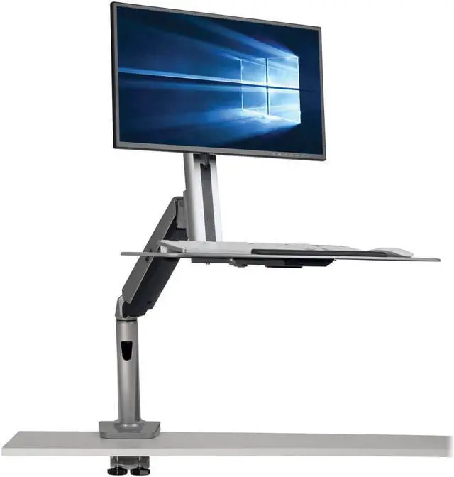 Alt view image 11 of 13 - DESK MOUNT FOR SIT STAND DESKTOP WORKSTATION STANDING DESK