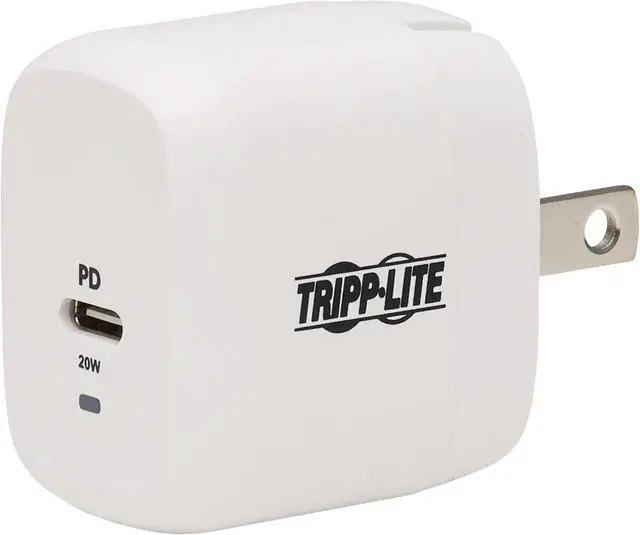 Alt view image 3 of 15 - Tripp Lite Compact 1-Port USB-C Wall Charger GaN Technology 20W U280W0120C1G