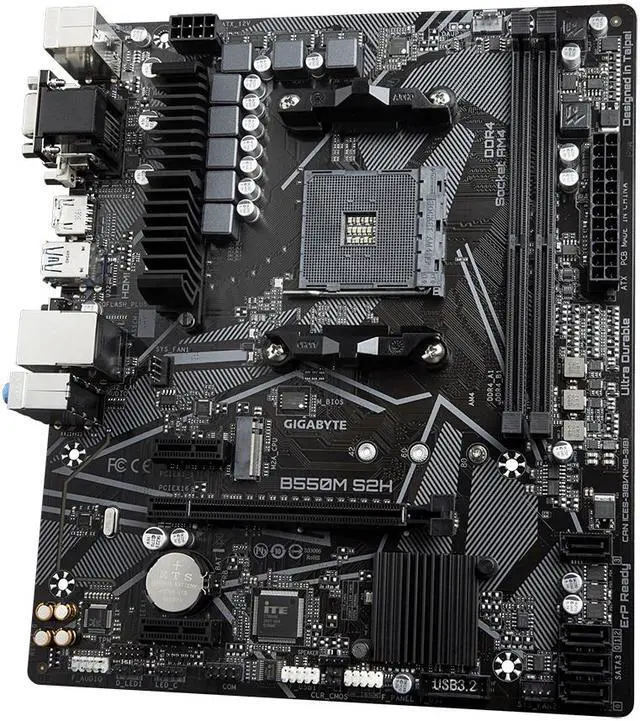 Alt view image 5 of 10 - GIGABYTE B550M S2H AM4 AMD B550 SATA 6Gb/s Micro ATX AMD Motherboard