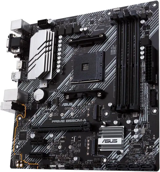 Alt view image 6 of 13 - ASUS PRIME B550M-A (90MB14I0-M0EAY0) AM4 AMD B550 SATA 6Gb/s Micro ATX AMD Motherboard