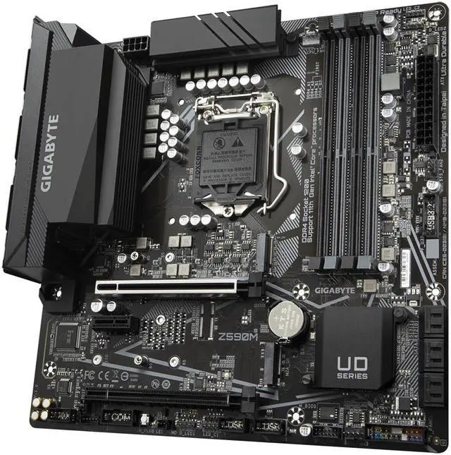 Alt view image 2 of 10 - Gigabyte Z590M Intel Z590 Express LGA 1200 Micro ATX DDR4-SDRAM Motherboard