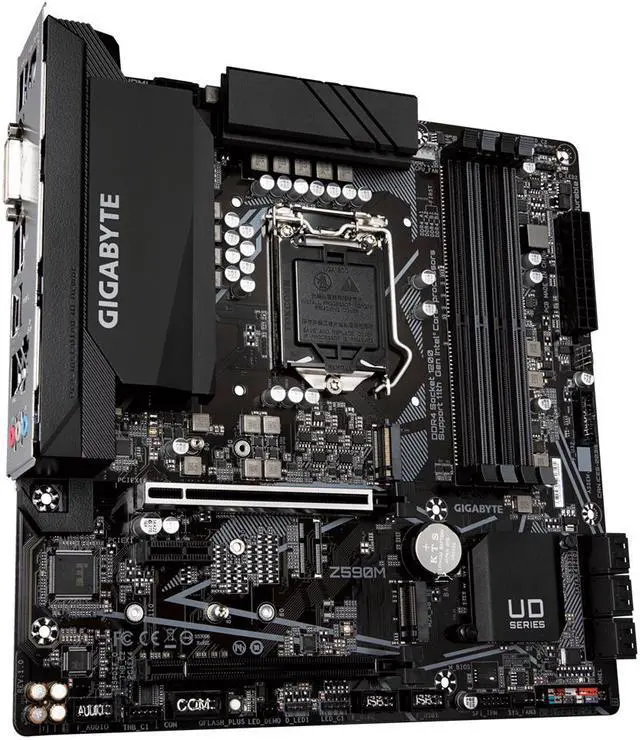 Alt view image 3 of 10 - Gigabyte Z590M Intel Z590 Express LGA 1200 Micro ATX DDR4-SDRAM Motherboard