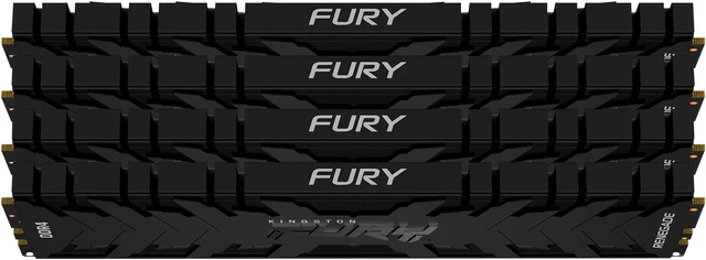 Alt view image 2 of 6 - 64GB Kingston Fury Renegade 3000MHz DDR4 Quad Memory Kit (4 x 16GB)