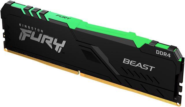 Alt view image 5 of 6 - 64GB Kingston FURY Beast RGB 3200MHz DDR4 Quad Memory Kit (4 x 16GB)