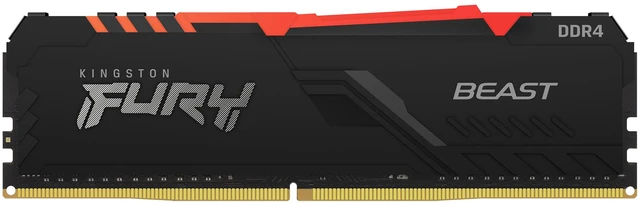 Alt view image 3 of 5 - 32GB Kingston FURY Beast RGB 3000MHz DDR4 Quad Memory Kit (4 x 8GB)