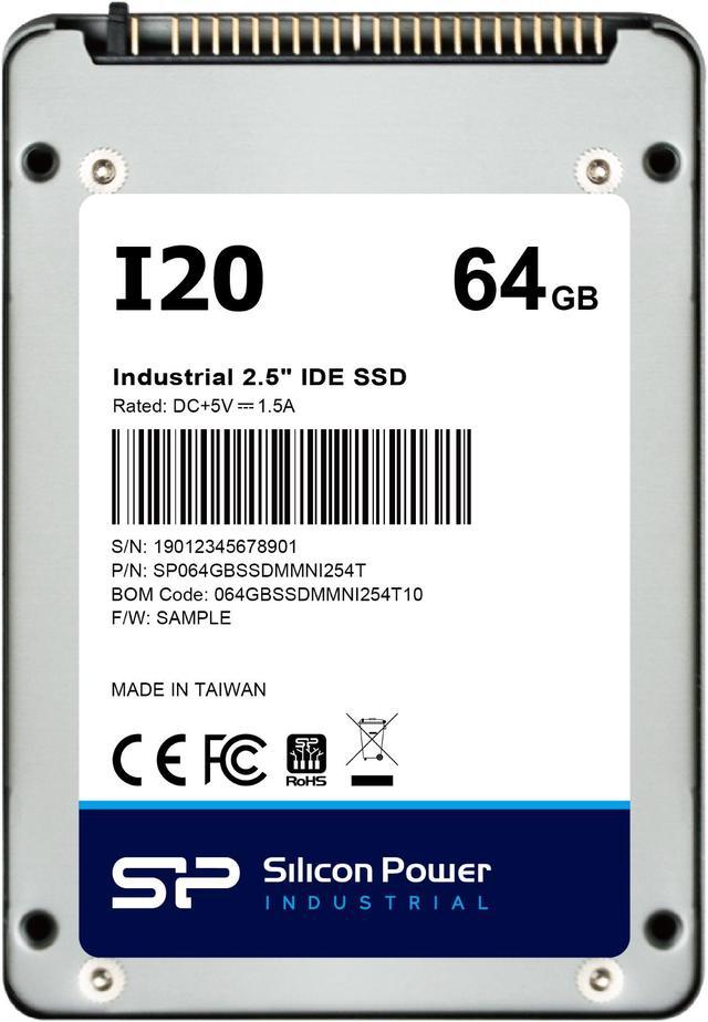 64GB Silicon Power SSD-I20 2.5-inch IDE/PATA SSD Solid State Disk (9.5mm,  WD 17nm MLC Flash) 
