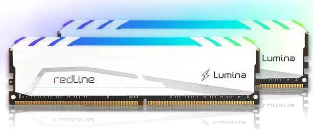 Alt view image 3 of 6 - 64GB Mushkin Redline Lumina RGB DDR4 3600MHz PC4-28800 CL18 Dual Channel Kit - White
