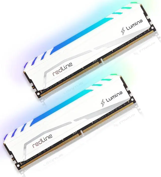 Alt view image 4 of 6 - 64GB Mushkin Redline Lumina RGB DDR4 3600MHz PC4-28800 CL18 Dual Channel Kit - White