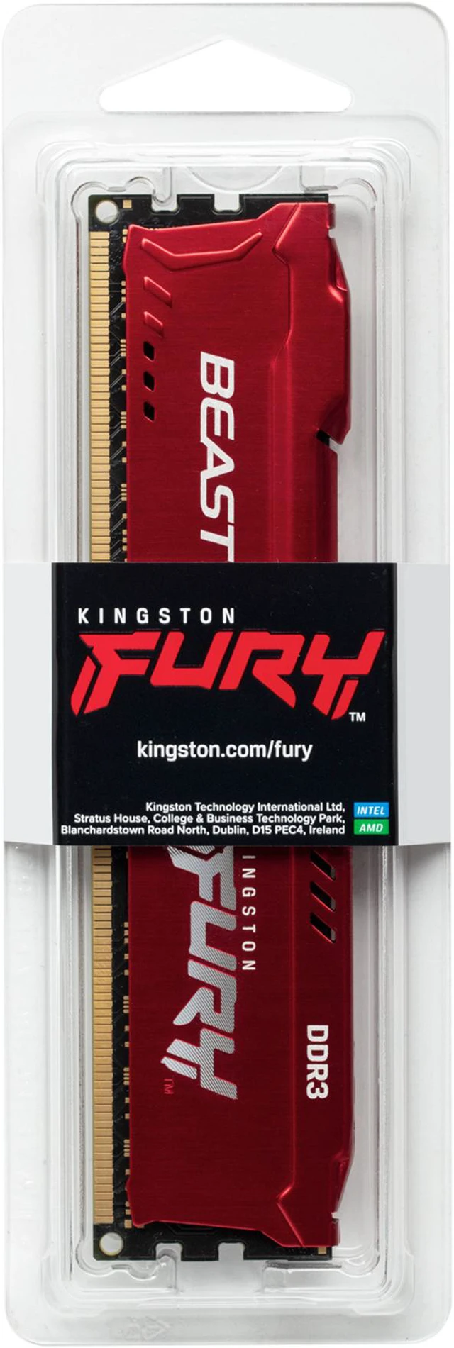 Alt view image 5 of 6 - 8GB Kingston Technology FURY Beast 1866MHz DDR3 Memory Module (1 x 8GB) - Red