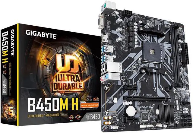 Alt view image 11 of 17 - GIGABYTE B450M H AM4 AMD B450 SATA 6Gb/s Micro ATX AMD Motherboard