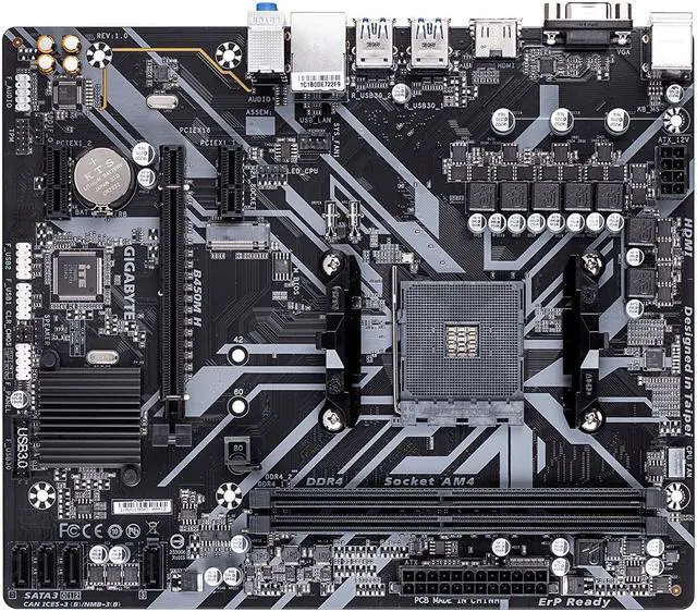 Alt view image 12 of 17 - GIGABYTE B450M H AM4 AMD B450 SATA 6Gb/s Micro ATX AMD Motherboard