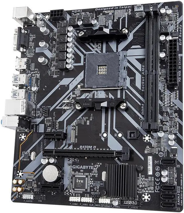 Alt view image 14 of 17 - GIGABYTE B450M H AM4 AMD B450 SATA 6Gb/s Micro ATX AMD Motherboard