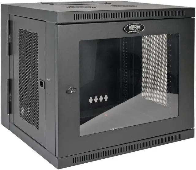 Alt view image 6 of 20 - Tripp Lite 10U Wall-Mount Rack Enclosure Server Cabinet, Hinged Back, Clear Acrylic Window (SRW10USG)